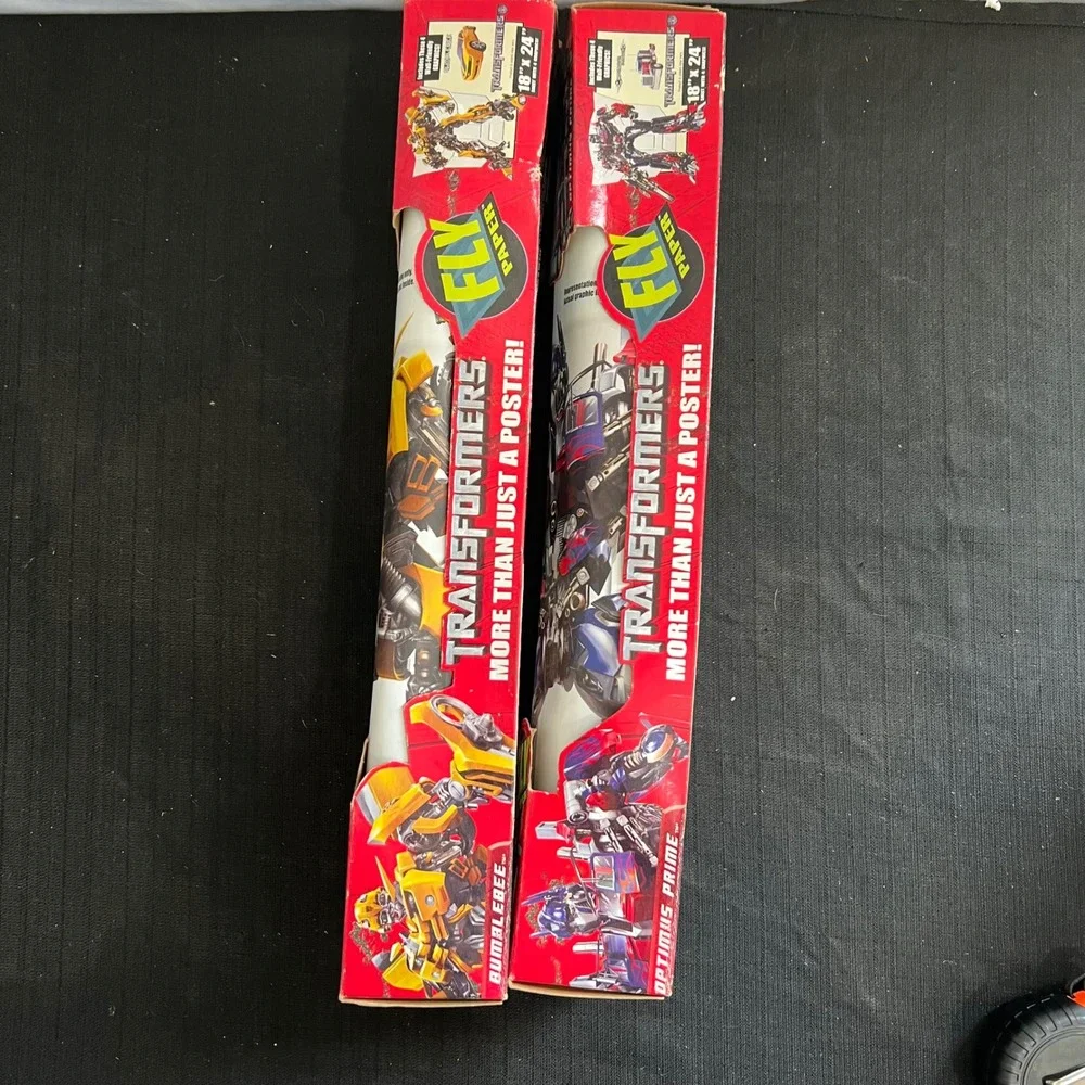 Transformers Fly Paper Wall Graphics 2007 Optimus Prime Bumblebee Decals NIB Set